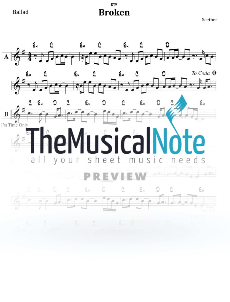 Broken Seether Themusicalnote