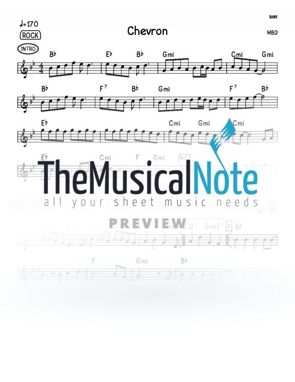 Chevron MBD Music Sheet