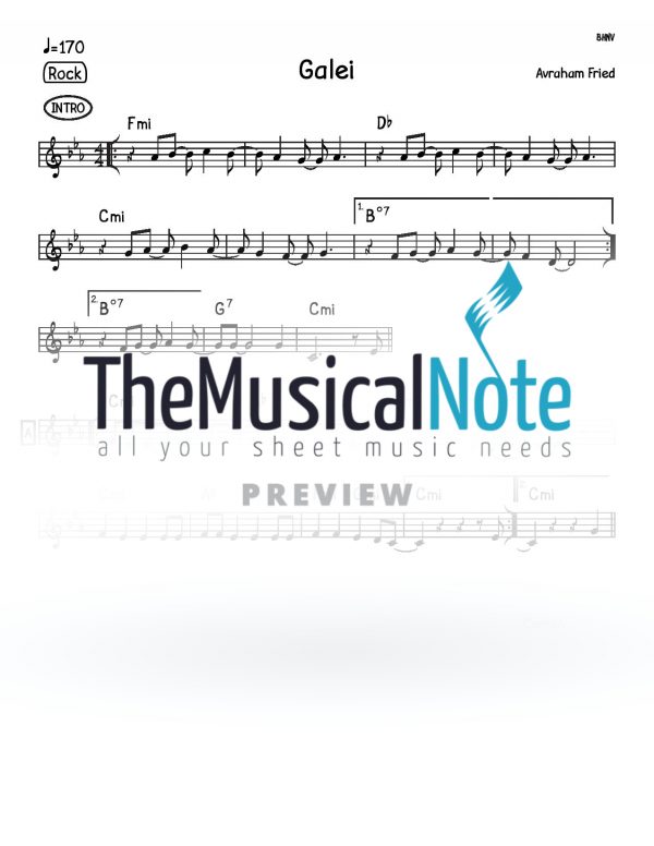 Galei Avraham Fried Music Sheet