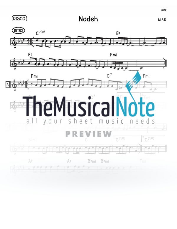 Nodeh MBD Music Sheet