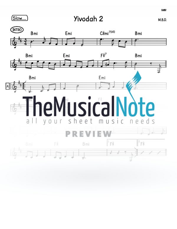 Yivodah 2 MBD Music Sheet