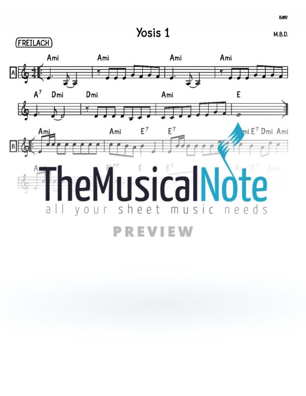 Yosis 1 MBD Music Sheet