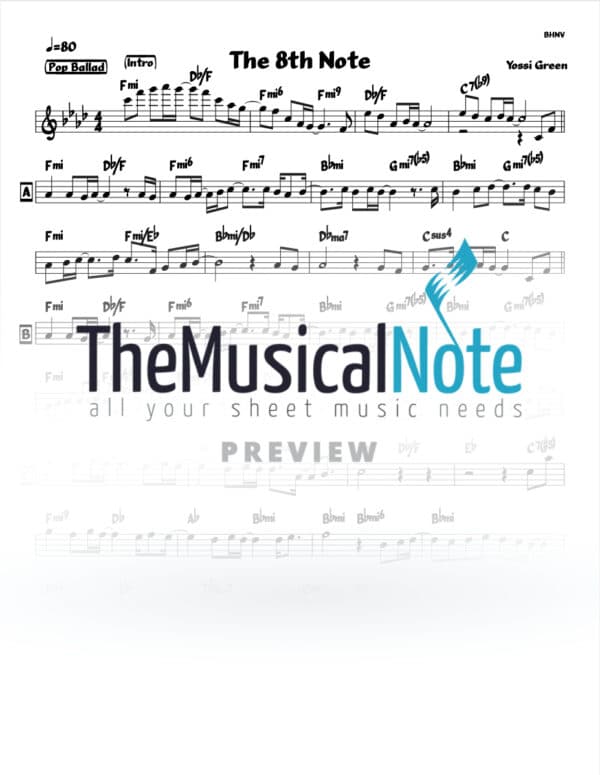 the Eighth Note yossi green sheet music